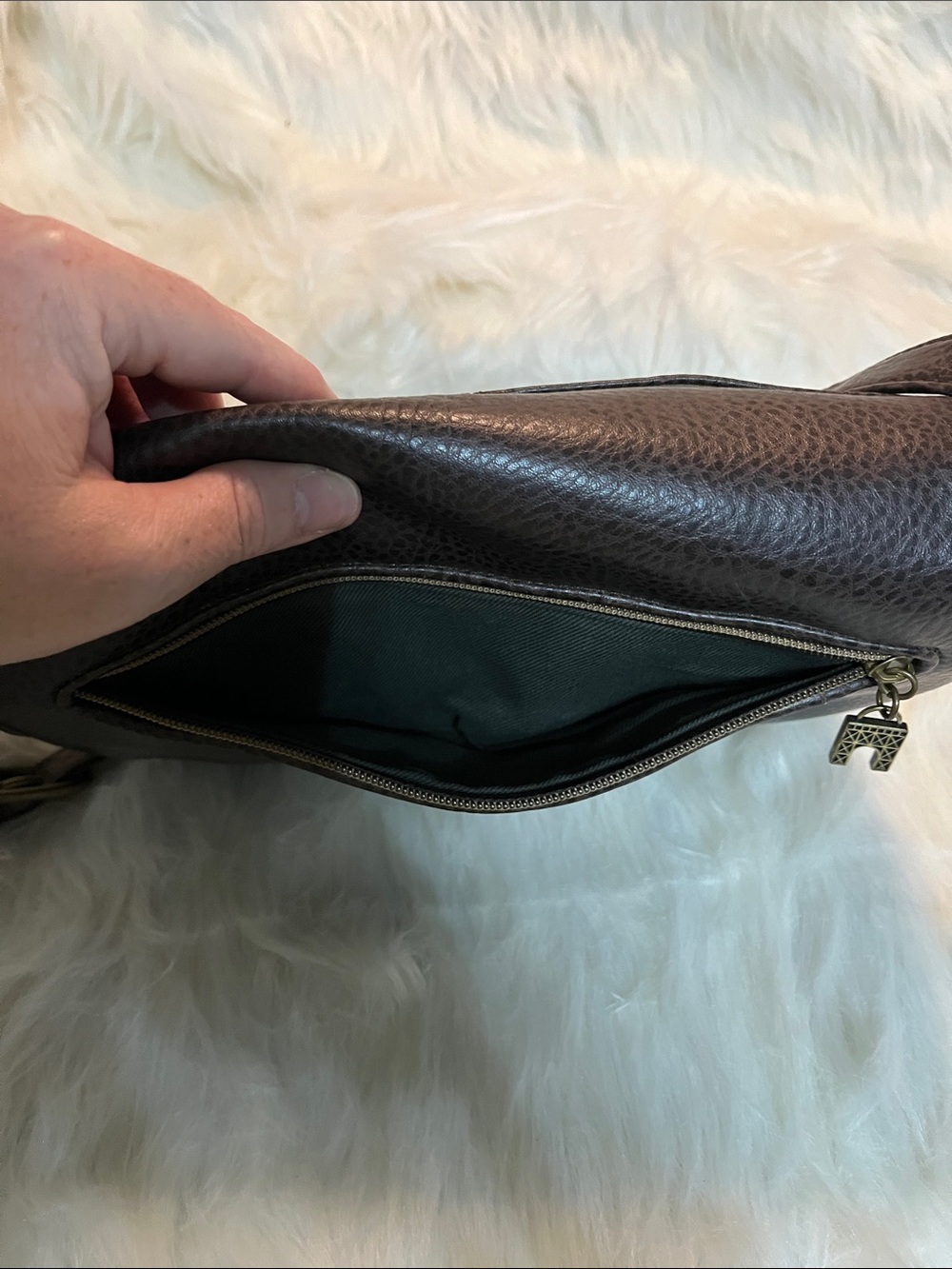Relic Dark Brown Leather Pocket Crossbody - Picture 11 of 11
